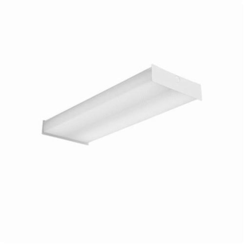 Lithonia Lighting SBL4 LP835 SB Series Square Basket Wraparound, (2) Lamps Lamp, 120/277 V AC, White Enamel Housing